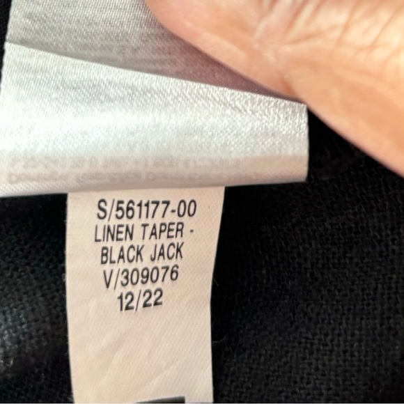 Old Navy High Rise Straight Taper Linen Pants Black Pull On Drawstring Womens 2X - Picture 10 of 12